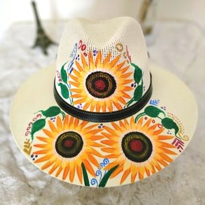 Hat with Sunflower design